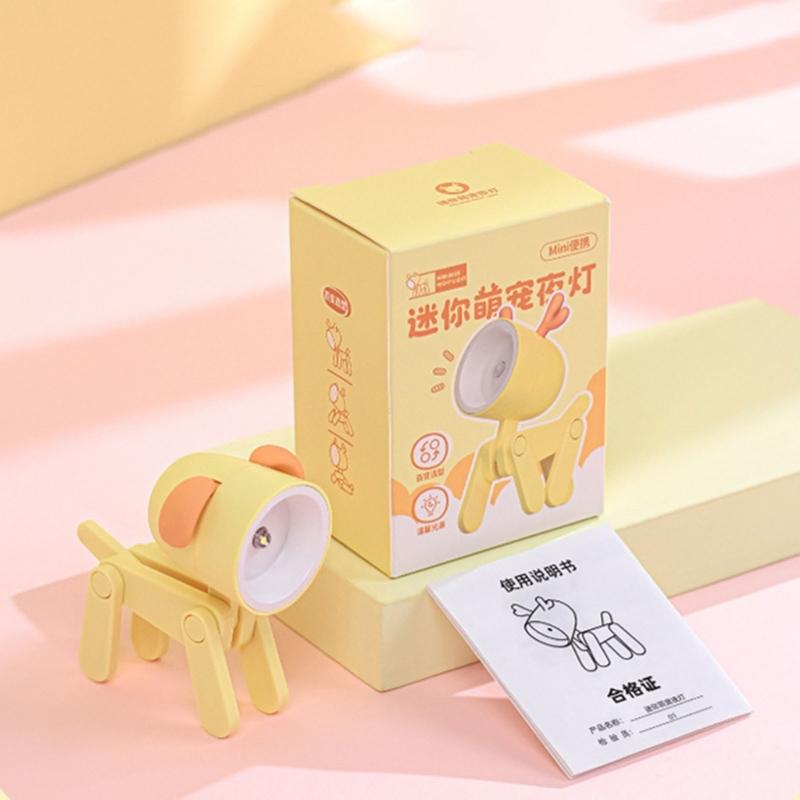 Mini Puppy Desk Lamp for Night Reading Deer Night Light Table Lamp Cute Table Pet Puppy for Baby Girl Women