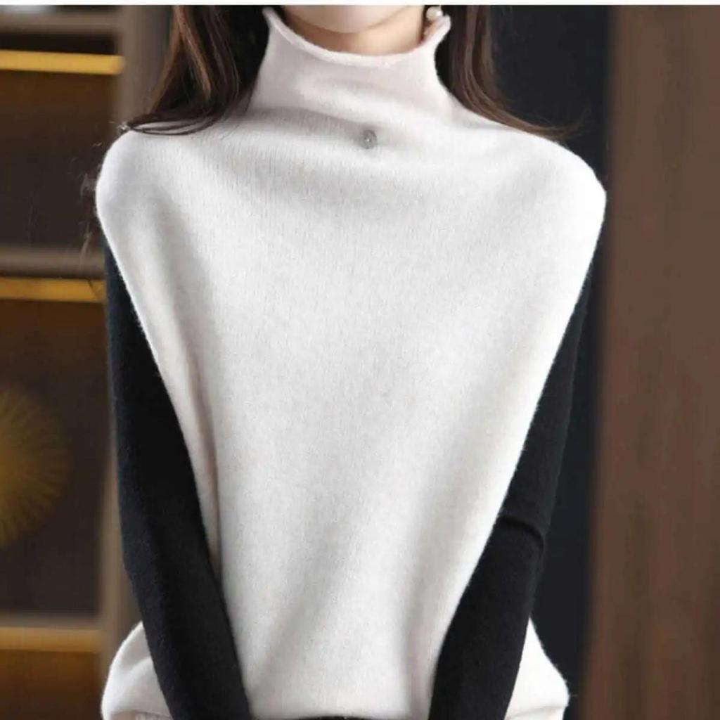 Women's Spring and Autumn Solid Color Comfortable Vest Sleeveless High Neck Loose Top