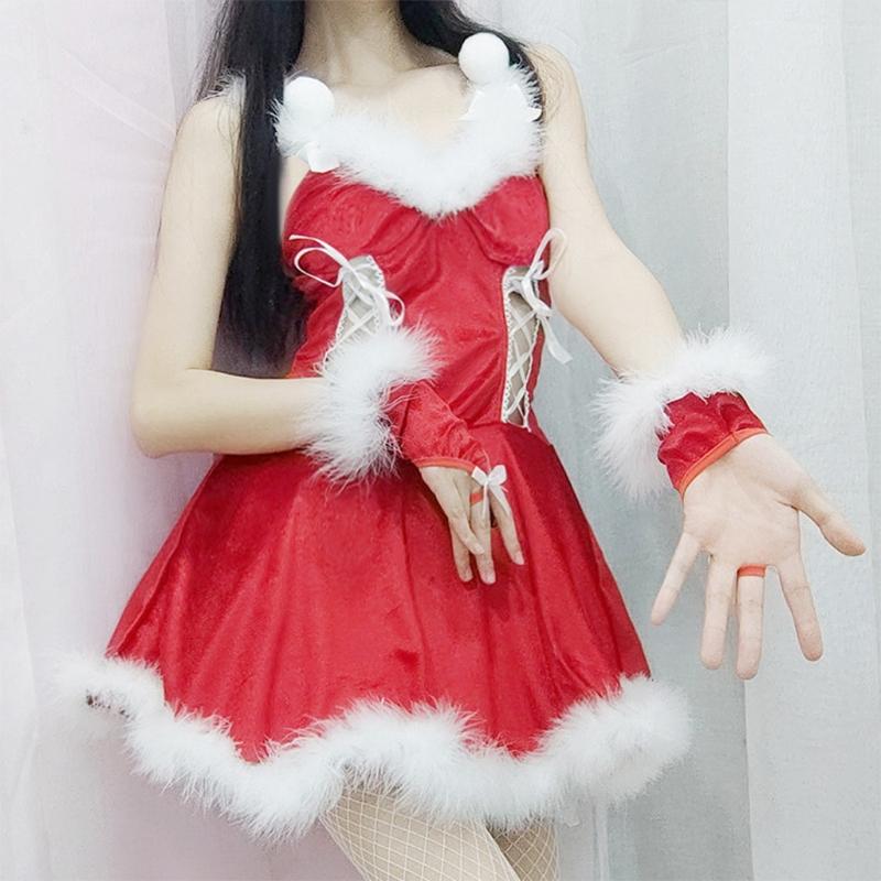 Party Dress Bunny Santa Costume Cosplay Sexy Maid Costume Christmas Performance Costume Halloween Costume for Women Chri