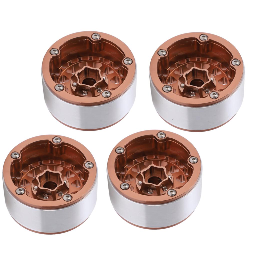 4pcs Beadlock RC Car Wheel Hub Set 1.9in Aluminum Alloy Tire   for 1Celsius10 1Celsius12 1Celsius14 Remote Control Cars