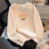 Womens Crewneck Sweatshirt Loose Fit Casual Pullover Top Geometric Print Plus Size Fall Winter