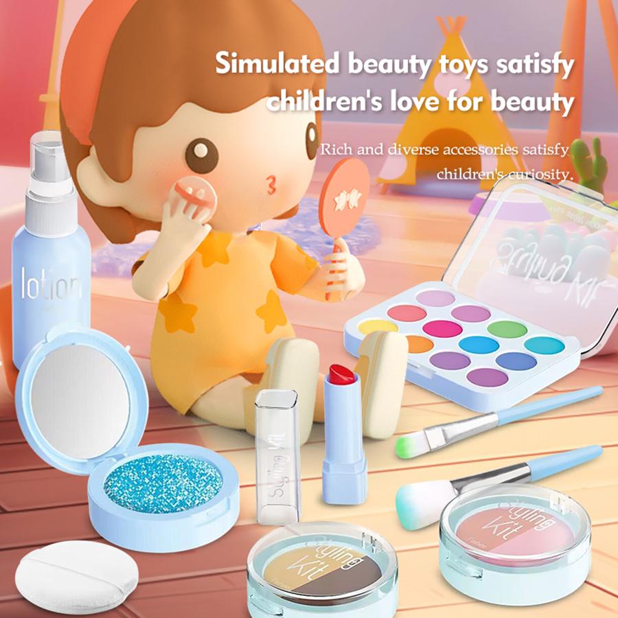 Model pretend play children's makeup toy set princess cosmetics dress up toy holiday Girls Gift