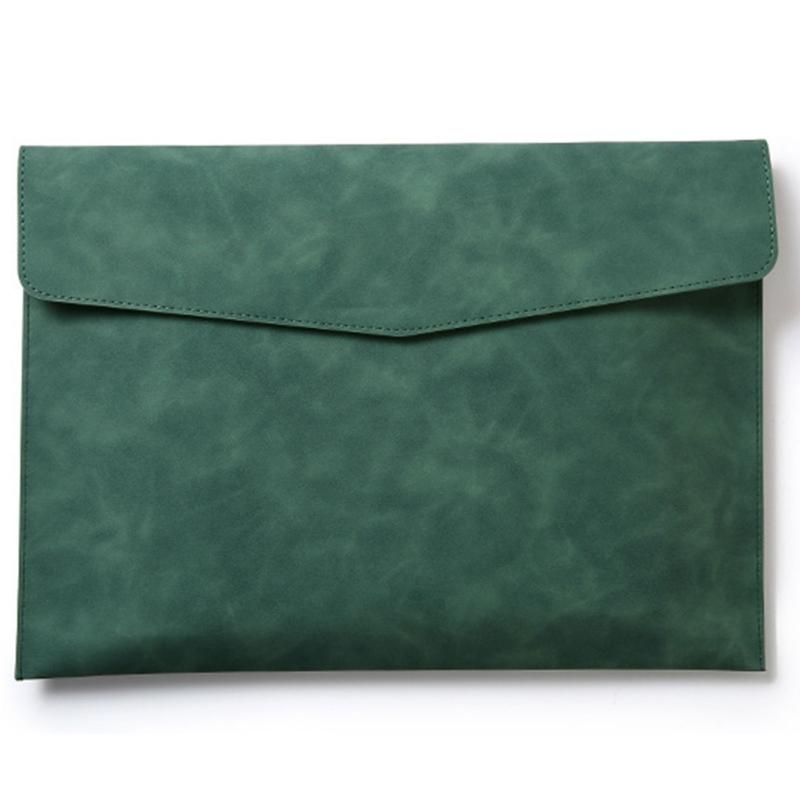 

Professional Leather Folder Magnetic Closure File Document Organiser Water Resistant Document Carrying Case 330x240cm зелений