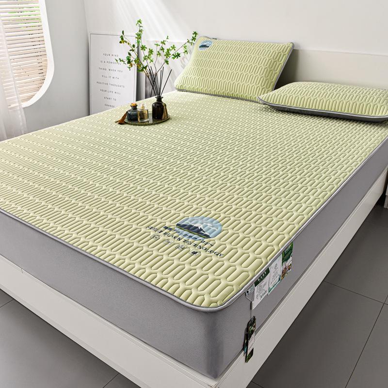 Sommer Eis Seide Latex Kühl Dreiteiliges Bettset: Faltbar, Weich, Waschbar