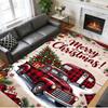Tapis Carré Imprimé Noël Tapis de Sol Doux Antidérapant Pour Chambre à Coucher Cadeau de Fête