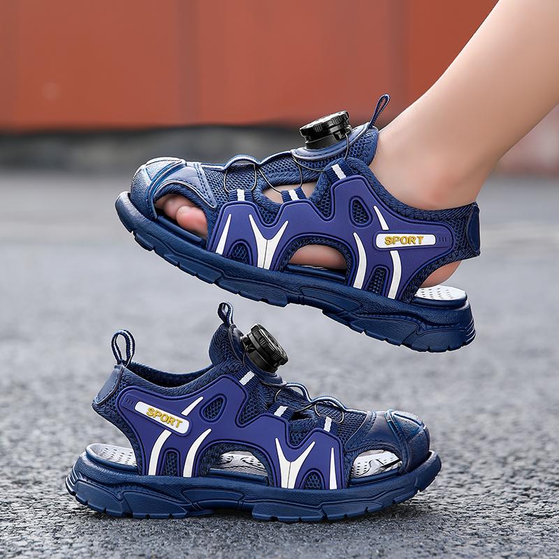 29-39 Sandali Estivi Antiscivolo Resistenti all'Usura Traspiranti alla Moda con Punta Chiusa Scarpe da Spiaggia per Bambini