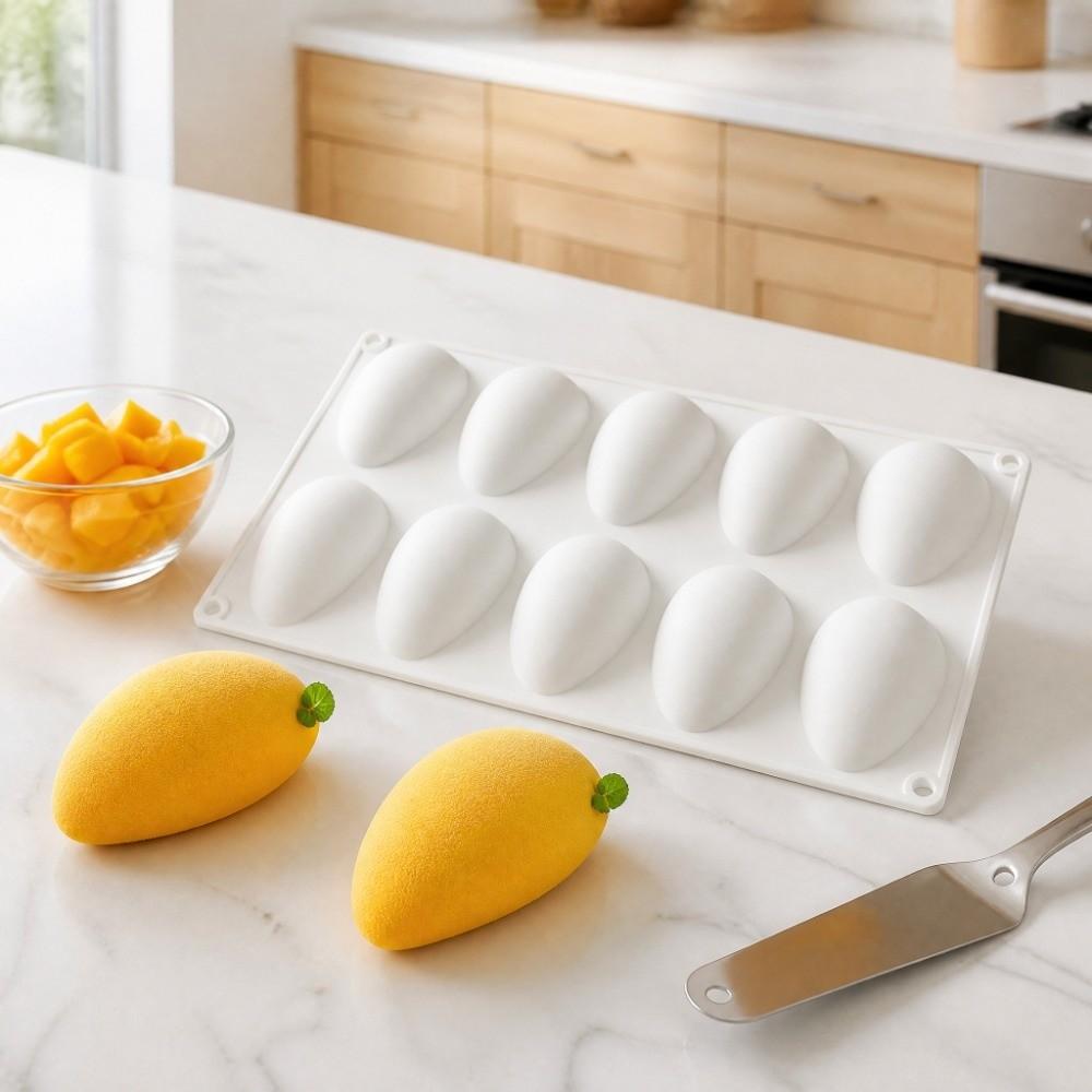 10 Cavity 3D Mango Silicone Mold Jelly Pudding Mold Chocolate Jelly Pudding Making