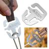 2025 New 10Pcs Awning Fixing Buckle Stainless Steel Tight Rope Buckle with String Hole Awning Canopy Fastener for Tent Canopy