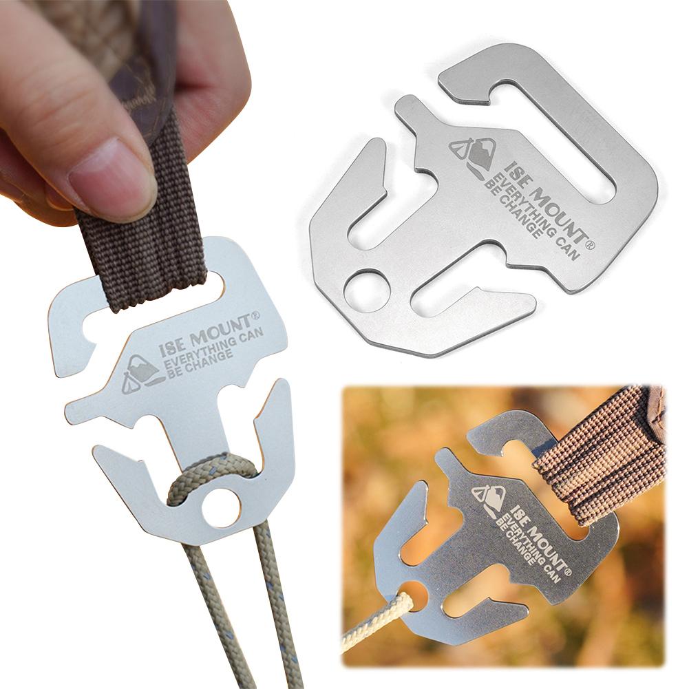2025 New 10Pcs Awning Fixing Buckle Stainless Steel Tight Rope Buckle with String Hole Awning Canopy Fastener for Tent Canopy