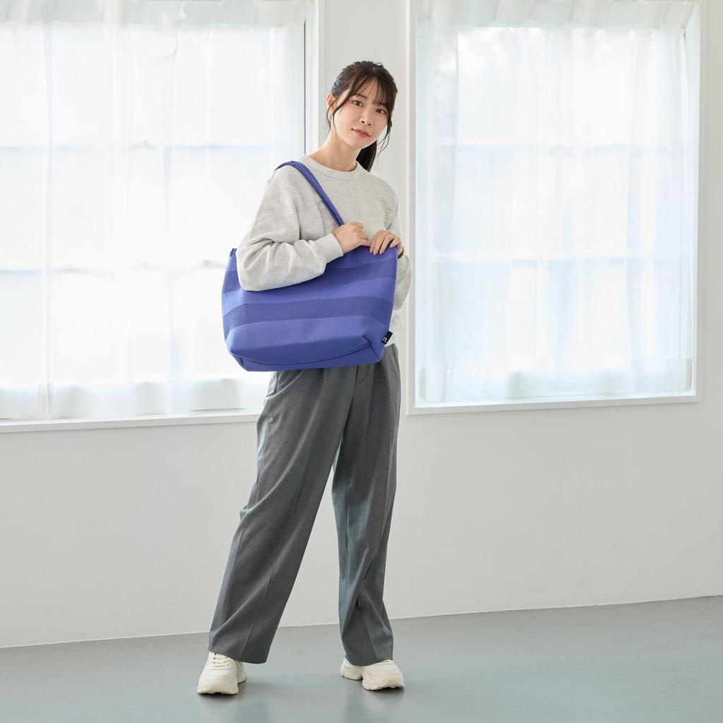 Knit Striped Tote Horizontal 3577 Women's Bag, Type, LT.Medium.Leful.Mixed-A