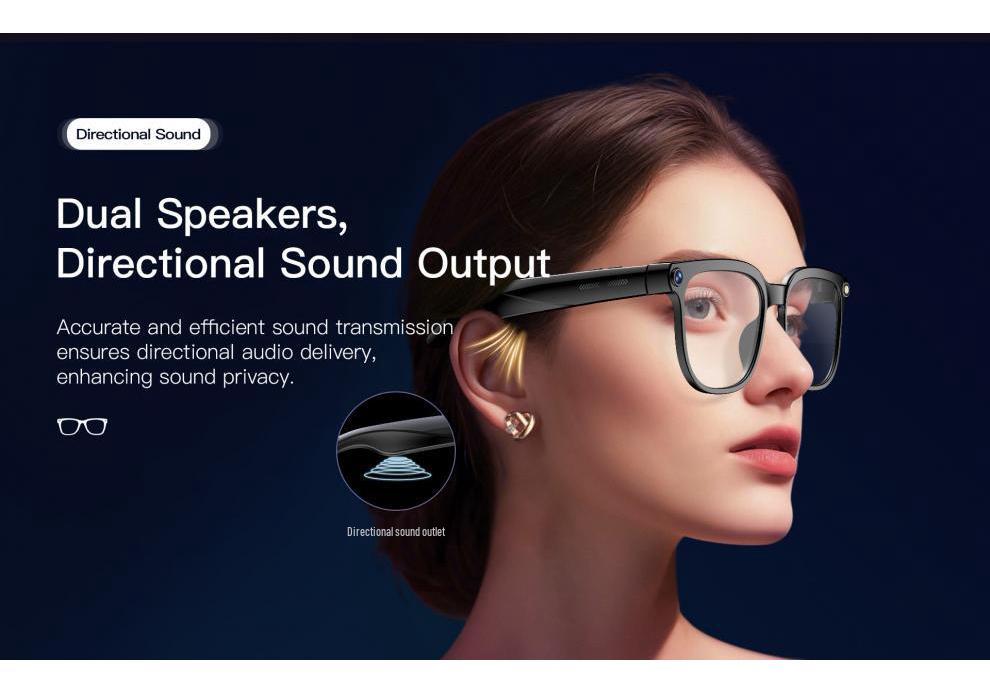 AI Bluetooth Smart Glasses: 800W Camera, Video Recording, and Simultaneous Interpretation