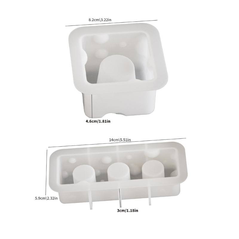 Multipurpose Sturdy Silicone Cheese Candle Holder Mold Set Portable for Resin Plaster Craft Supplies Assorted Sizes