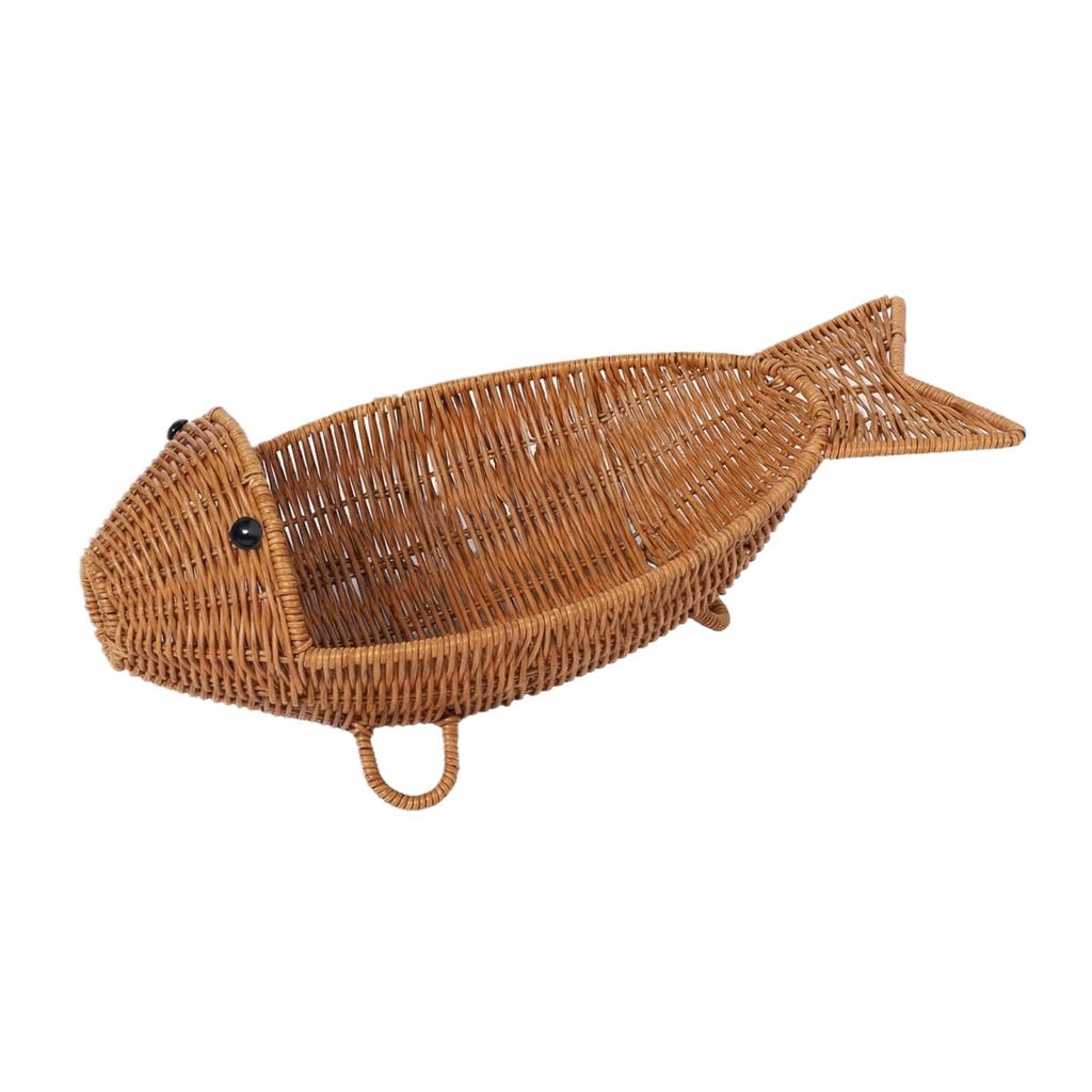 Fruit Platter, Rattan Woven Storage, Cute Desktop Woven Bread Basket, Living Room Kitchen Storage Basket, Snack Storage Basket