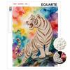 Pearl Painting Art Painting Kit for Adults and Beginners, Majestic White Tiger Sparkling Painting Craft Home Wall Decor Handmade Gift