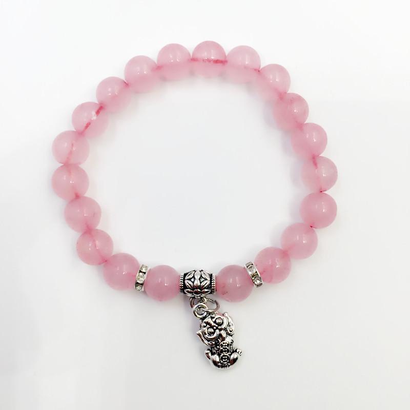 Natural Rose Quartz Bracelets: Gold Shop Opening Gifts & Live Stream Traffic Boosters