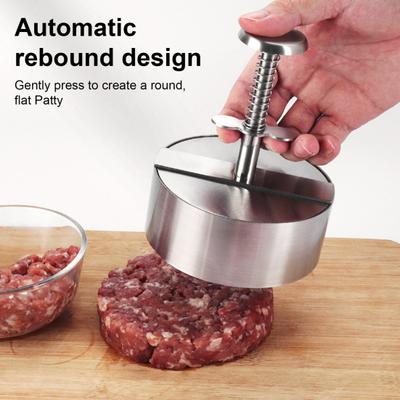 Burger Meat Press Stainless Steel Patty Maker Hamburger Press for Perfect