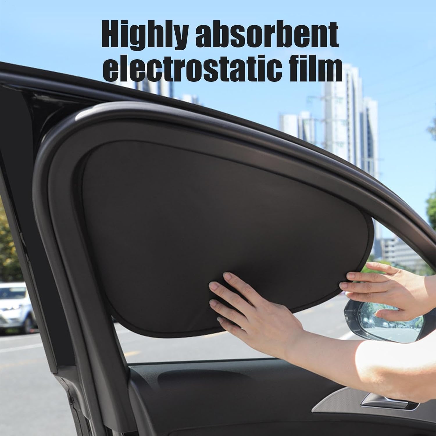 

Car Sunshade - univarsal Car Sunshade, Windshield Sunshade | Heat Reflective Car Window Shade, Anti-Glare Car Visor Protector, Compact Foldable Front window-2pcs