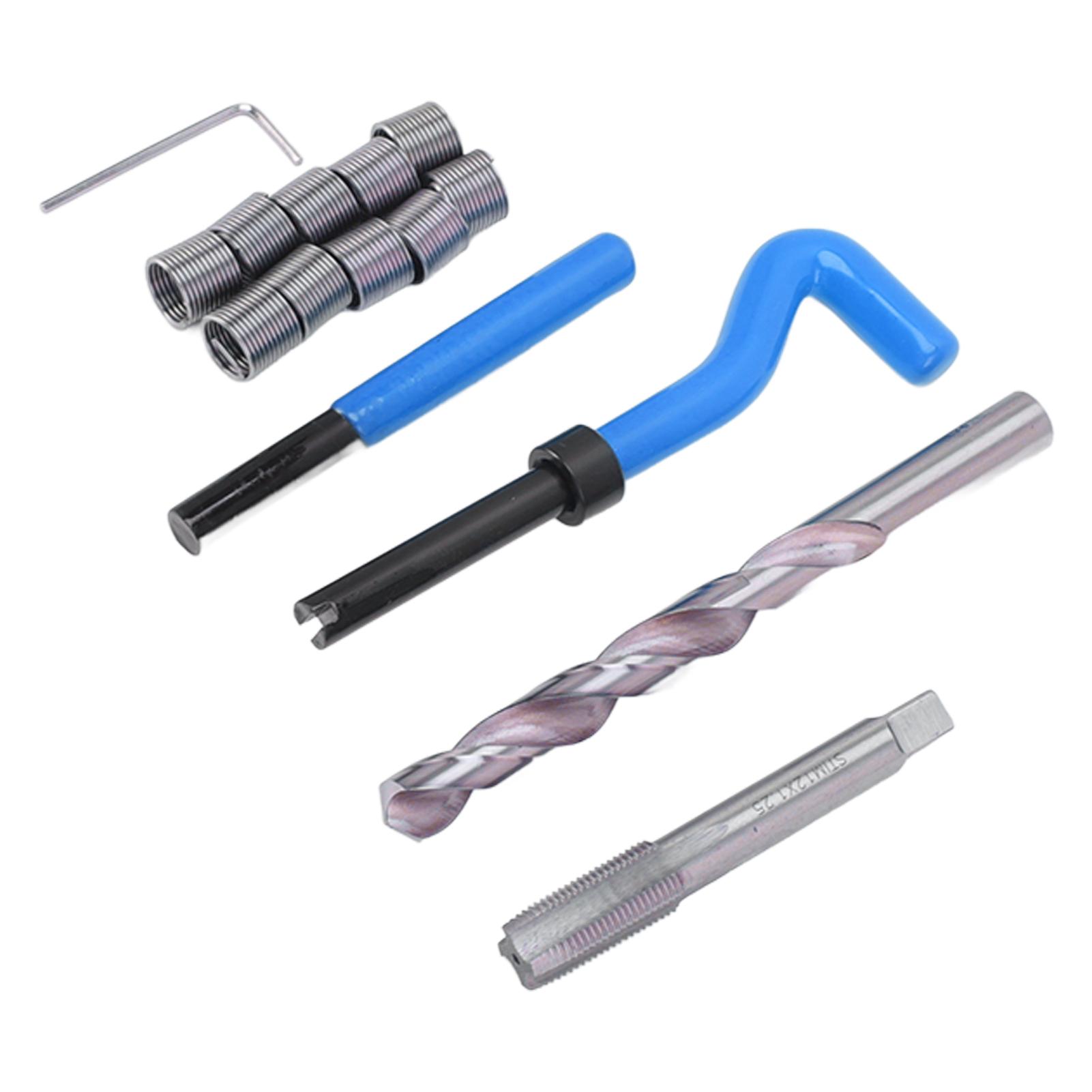 

M12 X 1.25 Thread Repair Kit High Strength Threaded Insert Kit for Repairing Damaged Threads Blue синий
