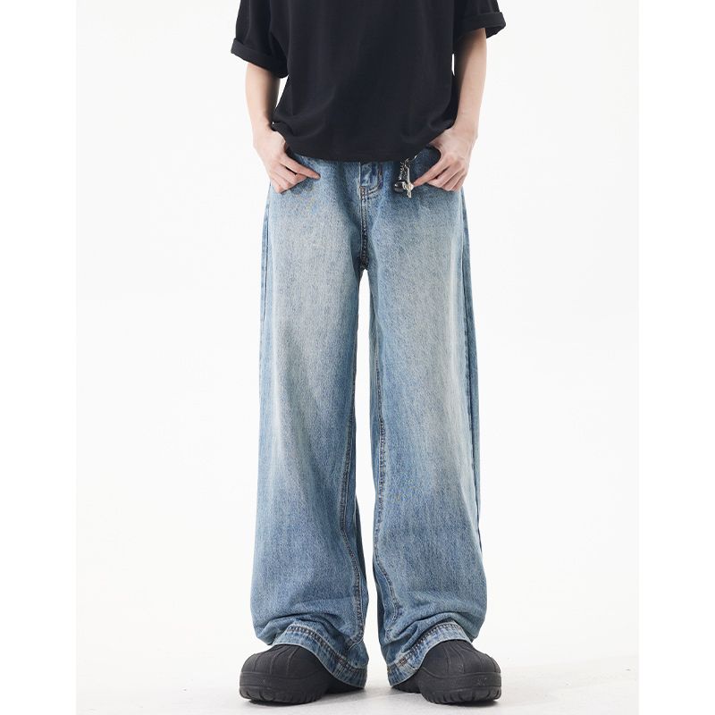 

Trendy Acrardic Blue Street Wash Denim Water wash blue 2XL