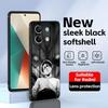 Phone Case For Redmi Note 14 13 12 11 Pro Plus S 5G 14C A3 Anime Attack On Titan  Soft Black Phone Cover