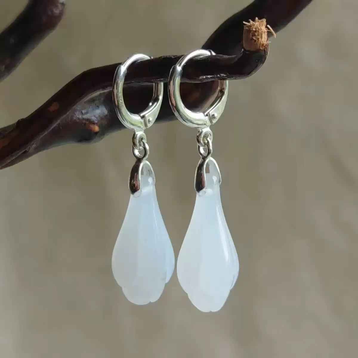 Модные серьги 2025 года  Цветок магнолии : Модные, Универсальные, Ретро-Стильные Аксессуары