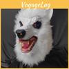 White Wolf Head Mask Latex Animal Costume Mask For Halloween Cosplay And Themed Parties