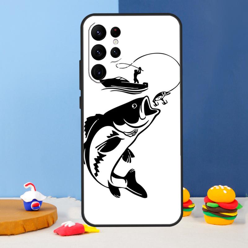 Fishing Fisherman Phone Case For Samsung Galaxy S24 S25 Ultra S9 S10 S20 S22 S21 S23 Plus S24 FE Cover Coque