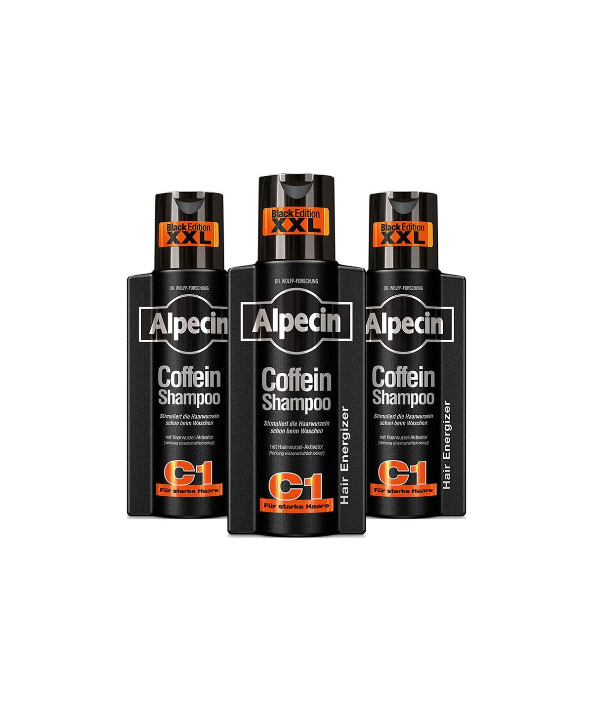 Alpecin Кофеиновый шампунь C1 Black Edition (Укрепление волос и кожи головы) 375 мл x 3