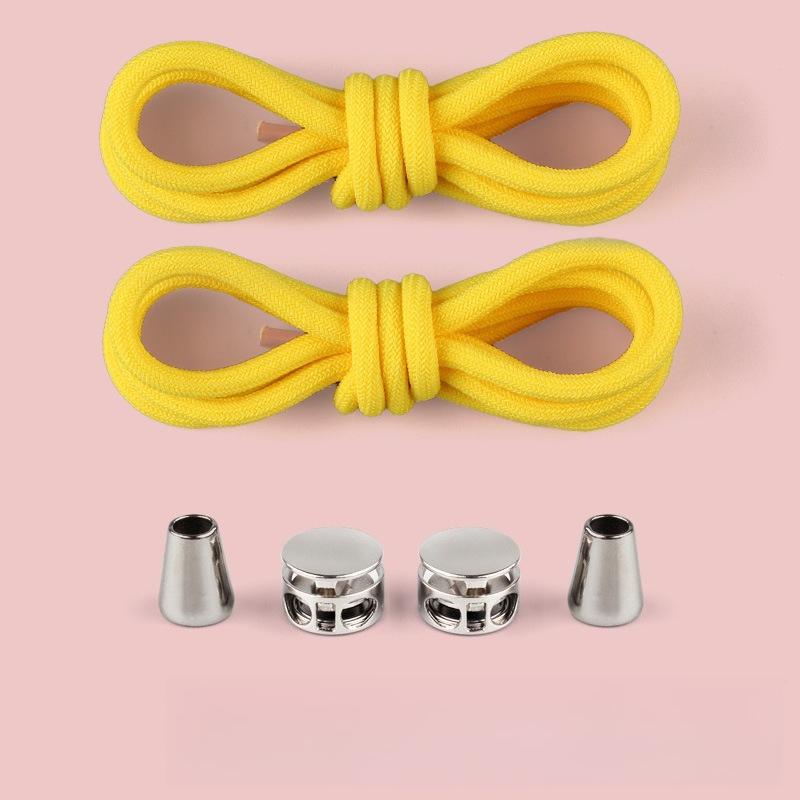 1 Paar Robuste Metall Runde Elastische Schnürsenkel ohne Binden, Hohe Elastizität für einfaches An- und Ausziehen, Verstellbare Passform für Stiefel, Schuhzubehör