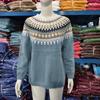 Women's Color-Block Round Neck Loose Fashion Sweater