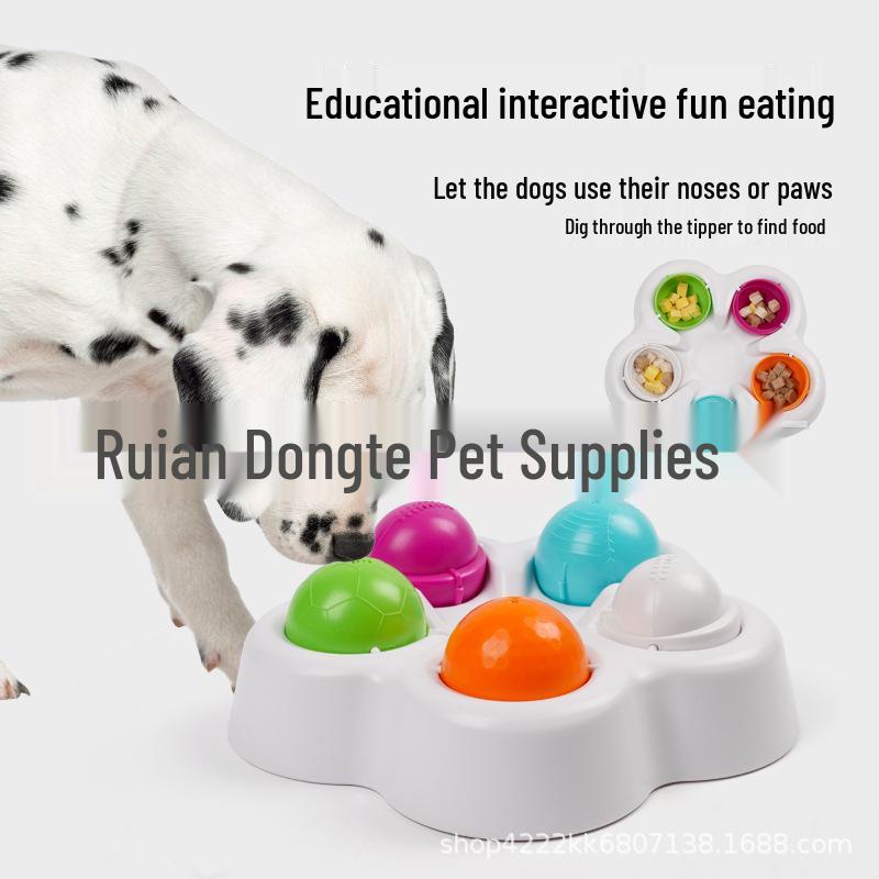 

IQ Plum Blossom Slow Feeder Cat & Dog Bowl - Swirl Puzzle Toy for Choking Prevention & Exercise 26.7x25.5x10 cm белый