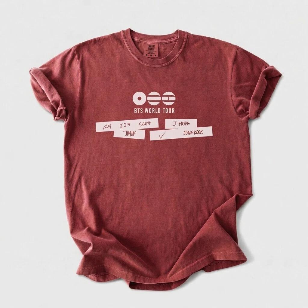 Футболка BTS World Tour Arirang Concert, Футболка Comfort Colors, Bangtan 2026 Спереди 4XL