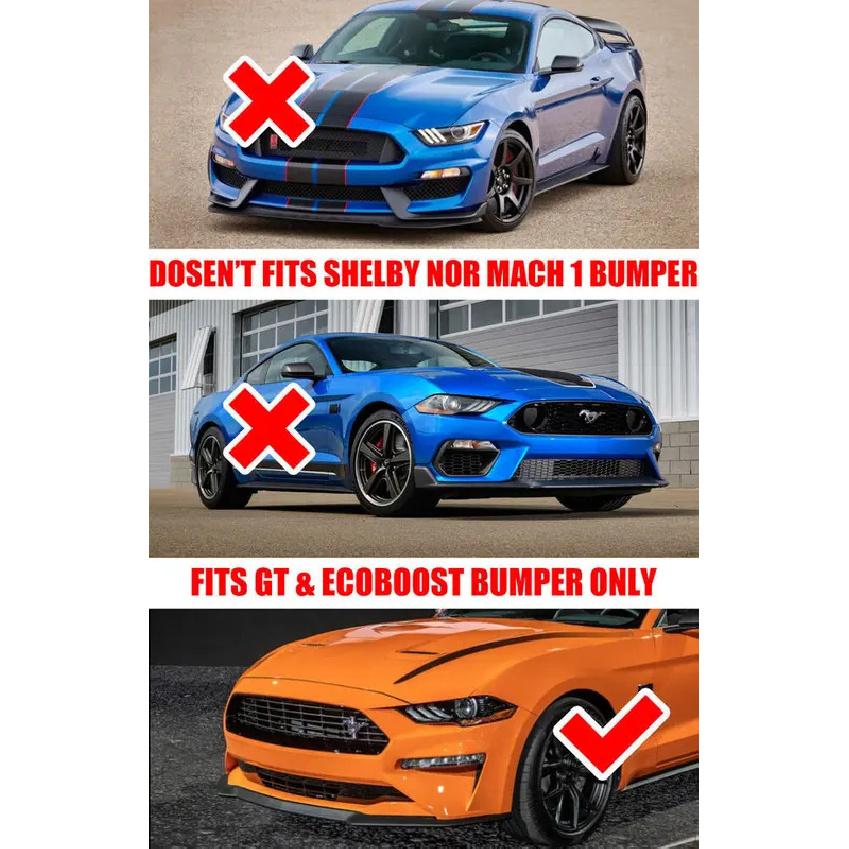 Front Spoiler Lower Lip Splitter For Ford Mustang 2018-2020 Black GT Style Front Blade Splitter Car Ornament Accessories