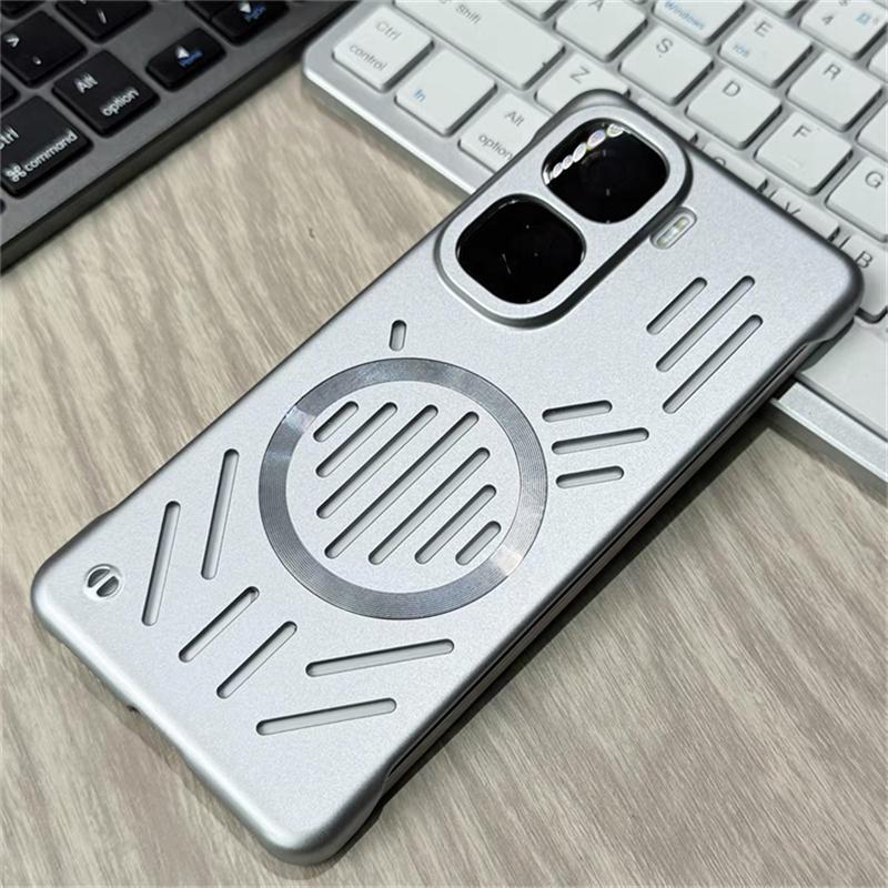 Case For Vivo iQOO Neo 10 9 8 9Pro Z10 Turbo Pro Magnetic For MagSafe Borderless Lightweight Hollow Heat Dissipation Hard Cover