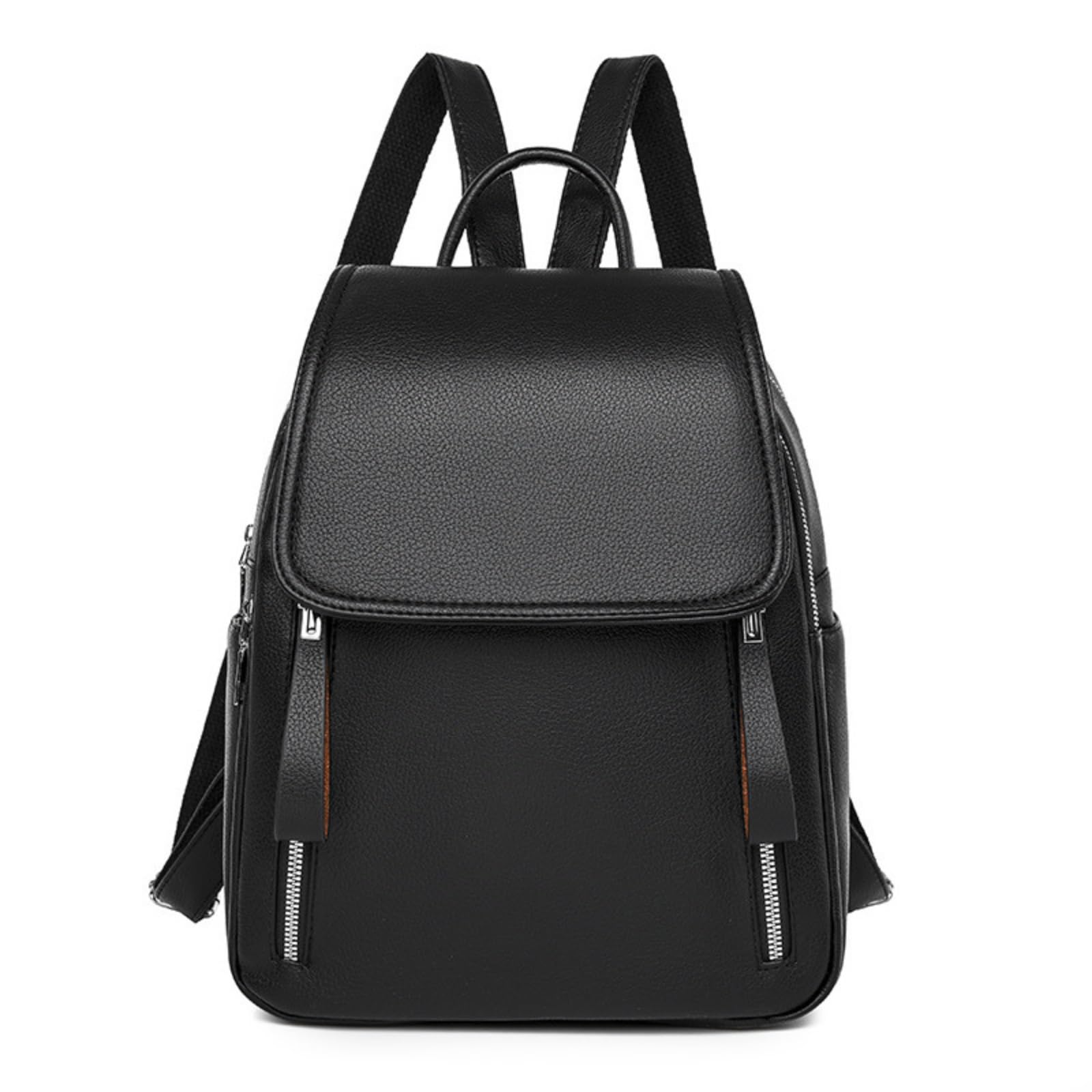 MYSKUFT Women s Small Backpack, Casual Mini Bag, PU Leather, Travel, Commuting, Small (Black)