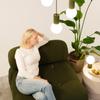Lampa Wisząca Nowoczesna Okrągła Potrójna Zielona Oliwkowa Ryflowana Szklane Białe Kule Do Salonu Jadalni Nad Stół 3Xg9 8W Halo Sollux Lighting