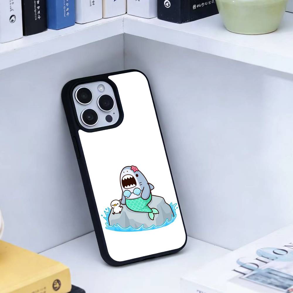 D-Cute Shark Phone Case For iPhone 17,16,15,14,13,Pro,Max,Plus,Magnetic For Magsafe Wireless Charging