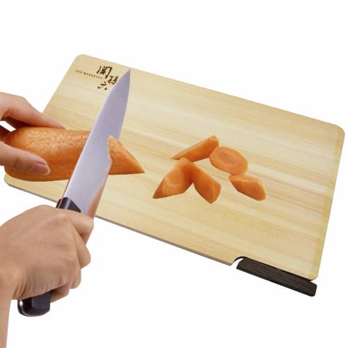 Tabla de cortar KAI Seki Magoroku Hinoki con soporte 360 x 200 Hecho en Japón AP5225