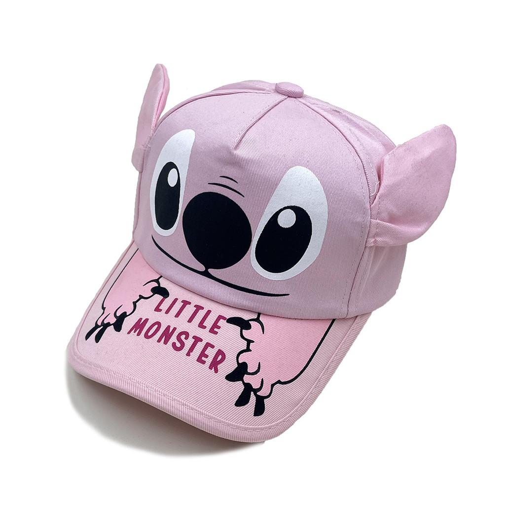 Stitch Kinder-Baseballkappe mit gestickten Ohren für Sonnenschutz und Atmungsaktivität