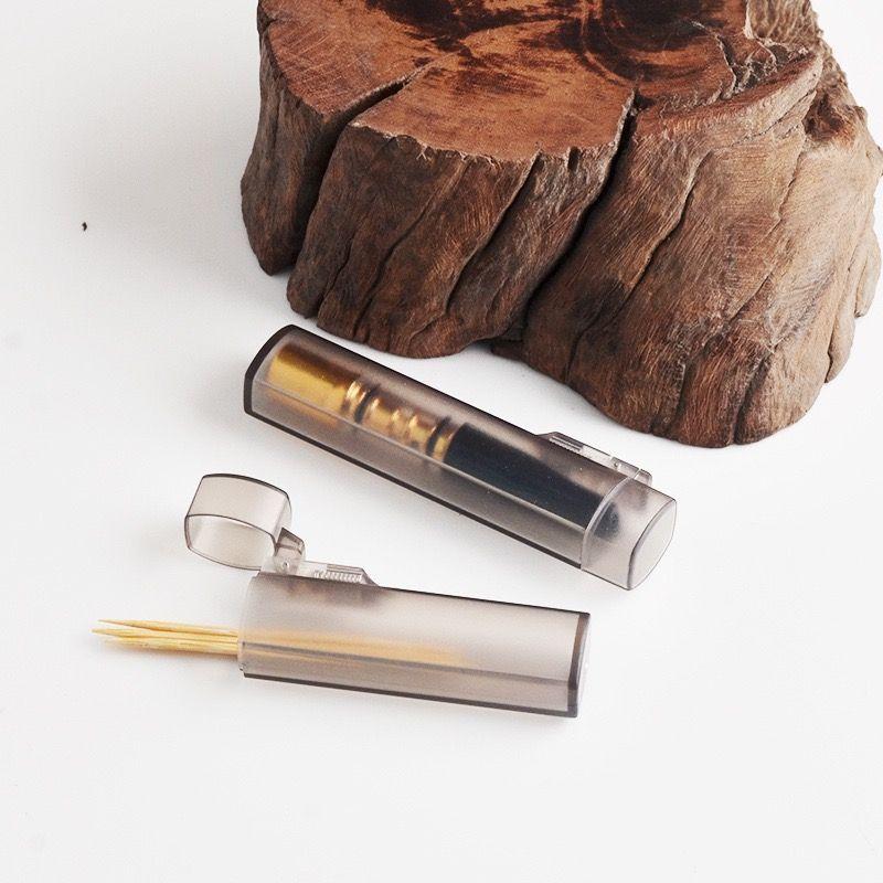 1/2Pcs Portable Plastic Toothpick Cases For Outdoor Travel Clear Toothpick Holder Kitchen And Restaurant Supplies