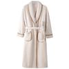 Coral Fleece Nightgown Men'S And Women'S Autumn And Winter Long Knee Bathrobe Large Size Flannel Fleece Thickened Couple Nightgown