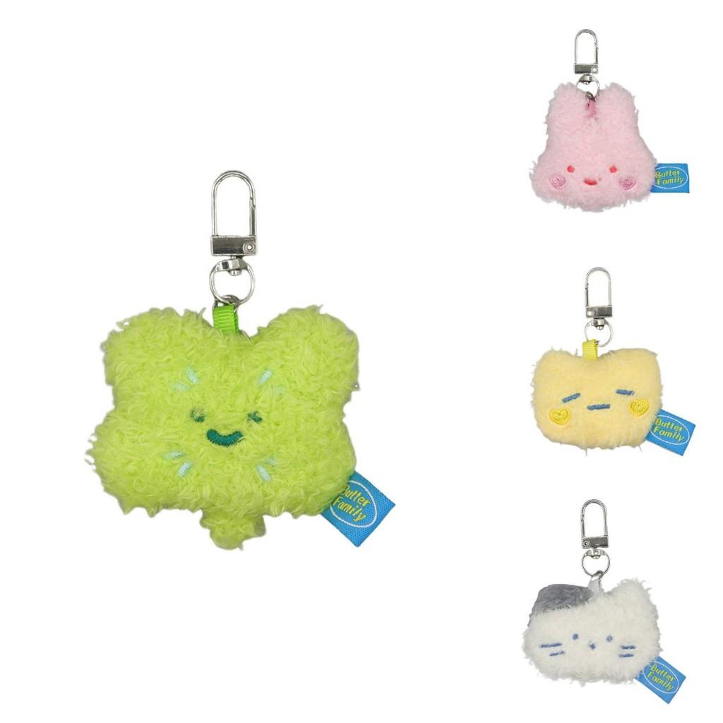 Adorable Miniature Plush Bunny Keychain Soft Strawberry Milk Butter Rabbit Toy