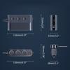 128W Car ChargerAdapter 3 Socket Splitter Charge 4 USB Ports Voltage Display with Independent Switches for Phone Tablet