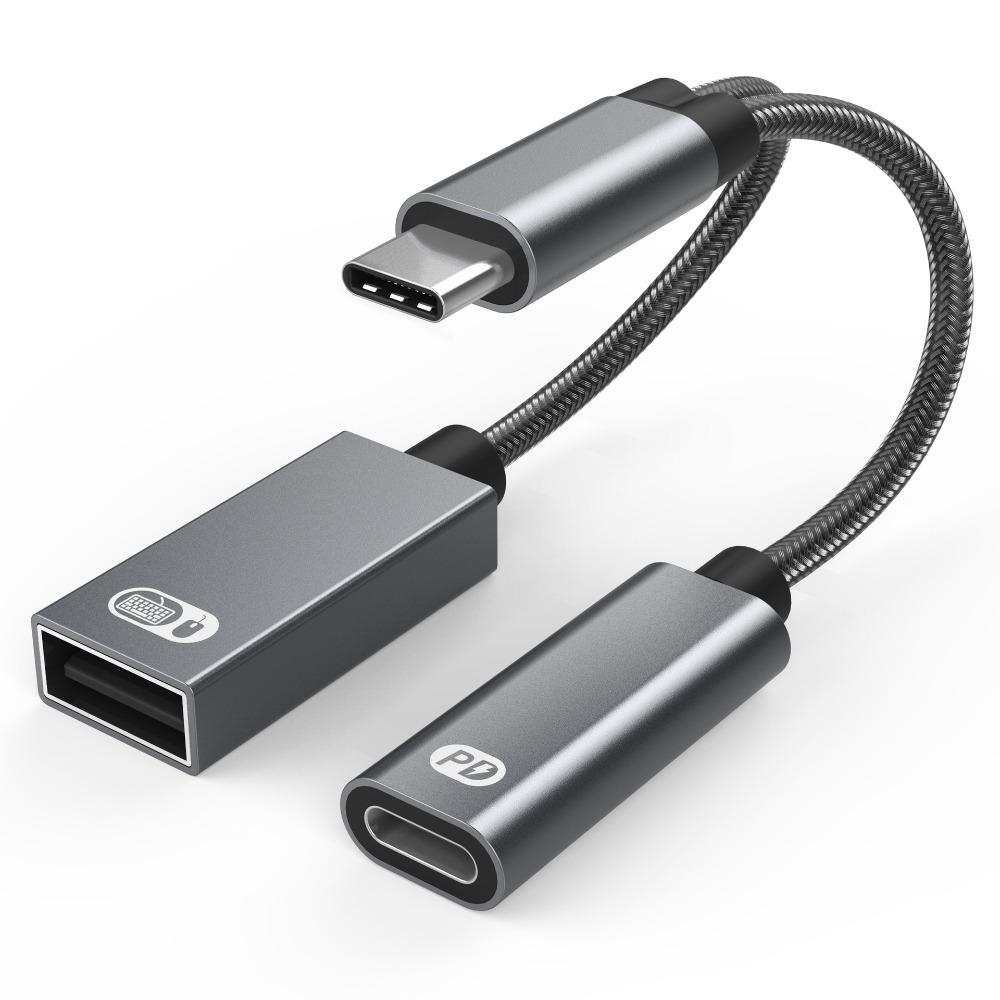 Converter 2-in-1 USB C To Audio Cable Type C 2-in-1 Multifunctional Adapter  Computer/Phone/Tablet