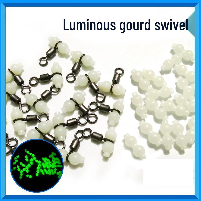 Luminous T-Shaped Fishing Split Ring Opener with Three-Way Swivel O-Ring Small #4