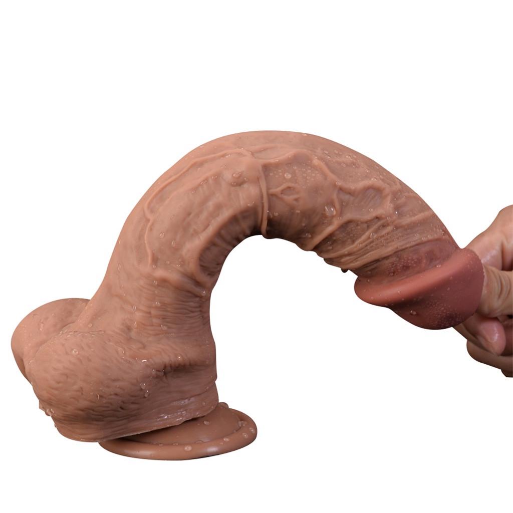 Dispozitiv pentru femeie fără mâini, cu jucării simulate de supărare a penisului