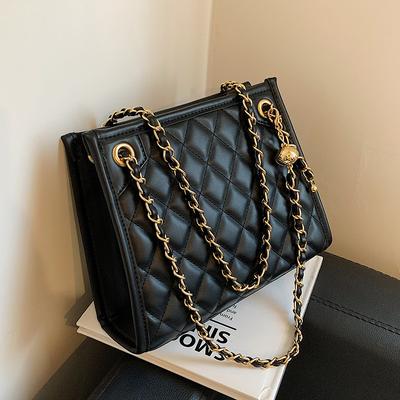 Rhombus Chain Bag Large Capacity Women's Bag 2026 New Niche Ins Versatile Fashion Texture Messenger Bag