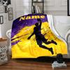 Basketball Player Silhouette Home Blanket Customize Your Names Soft Comfortable Lightweight Allseason Multipurpose Blanket For Picnics Sofas Offices