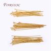 50Pcs/lot Pins For Jewelry 18K Gold Plated Ball Head Pin/Flat Head Pin/Eye Pins For Earrings Making Accessories DIY Findings