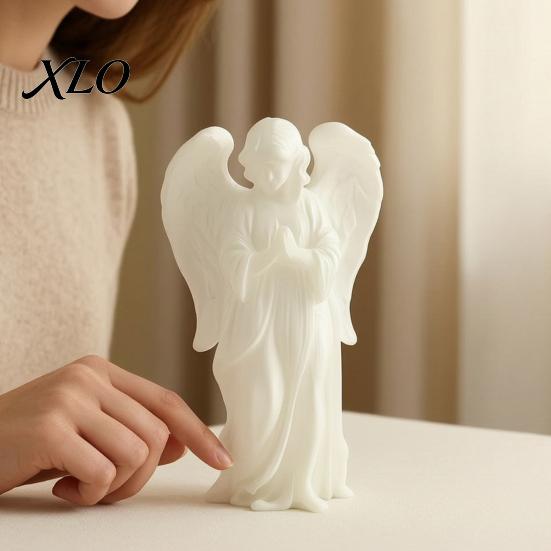 Glow-in-the-dark Angel Glow?in?the?Dark Praying Figurine, Luminous Guardian Statue, 3D Printed Delicate Wings Figurine Desktop Ornament